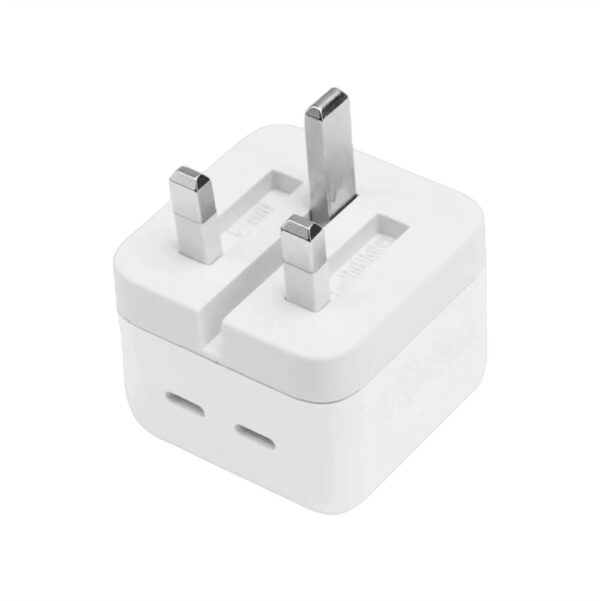 شارژر 35 وات اپل با لیبل شرکتی 6 ماه گارانتی تعویض مدل Dual USB-C Port، دارای خروجی USB Type-C، امکان شارژ کردن سریع‌تر موبایل و تبلت - Image 2